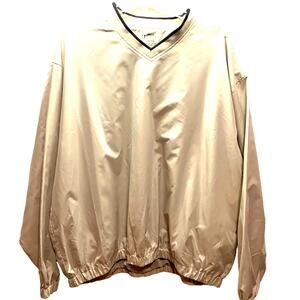 PGA Tour Men's XL Windbreaker Pullover  Beige